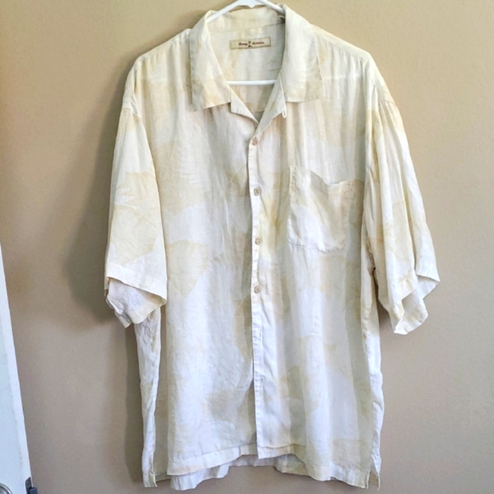 Tommy Bahama Light Tan Button-Up Shirt